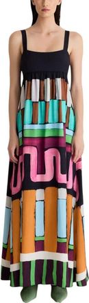 Romy Nora Maxi Dress in Warped Linear at Nordstrom, Size X-Large