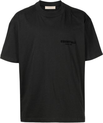 Fear of God logo-print short-sleeve T-shirt - men - Cotton - S - Black