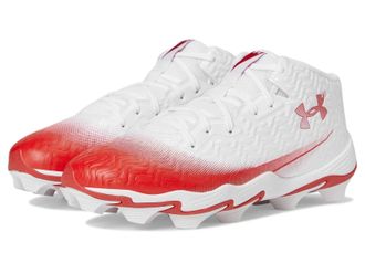 Under Armour Spotlight Hammer RM Mens White Red Football Cleats MEW1695