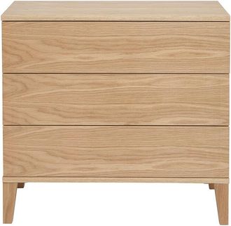 Miliboo C&oacute;moda N&oacute;rdica De 3 Cajones De Madera Clara Freddy