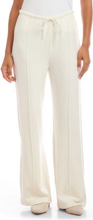 Karen Kane Drawstring Pintuck Sweatpants in Cream at Nordstrom, Size X-Large