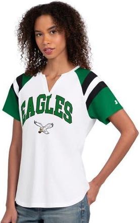 Starter Womens Starter White Philadelphia Eagles Game On Notch Neck T-Shirt at Nordstrom, Size Xx-Large