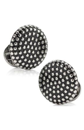 Cufflinks Inc. Textured Circle Cuff Links in Silver at Nordstrom