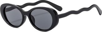 Generic Mens Outdoor Small Frame Sunglasses Womens Vacation Sports(Black)