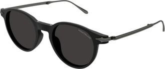 Montblanc Zonnebril - Heren - Zonnebrillen - Zwart - 49 MM - Accessoires