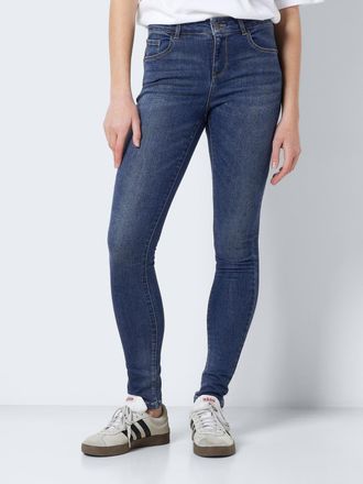 Noisy May Skinny-fit-Jeans NOISY MAY NMJEN NW SKINNY SHAPER JEAN JT175DB NOOS, Damen, Gr. 25, L&auml;nge 32, blau (dunkelblau denim), Denim/Jeans, Obermaterial: 59% 