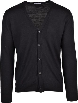 Daniele Alessandrini Cardigan - Heren - Vesten - Zwart - S - Wol - Truien & Vesten