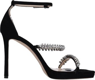 Jimmy Choo London Schoenen, Dames, Zwart, 36 EU, Suède, Sandalen Zwart