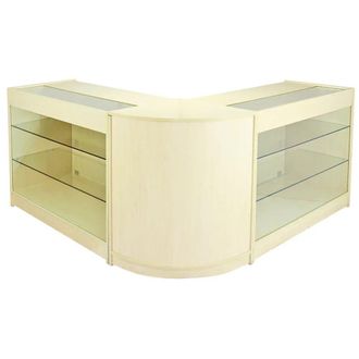MonsterShop Horizon Maple Shop Counter & Retail Display Set in Beige