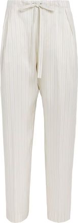 Khaite Silk Striped Trenton Trousers Size S