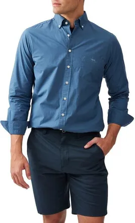 Rodd & Gunn Hendrick Cotton Button-Down Shirt in Bluejay at Nordstrom, Size Xxx-Large