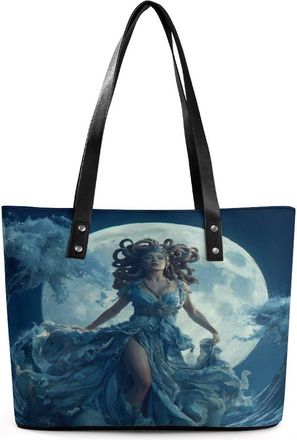 Generic Medusa Greek Mythology Print Tote Bags for Women Cute Shoulder Purses Handbags