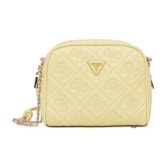 Guess Adelasia Camera Crossbody - Dames - Tassen - Beige - Maat: ONE Size Leer