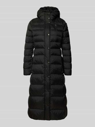 Blauer Daunenmantel mit Kapuze Modell ANITA in Black, Größe XXL