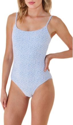 Andie Swim Jetties Criscross One-Piece Swimsuit in Misty at Nordstrom, Size 3X-Large
