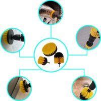OEM Juego De 3 Cepillos De Limpieza Para Taladros, Destornilladores Inal&aacute;mbricos, Cepillo Para Limpiar Coches, Cepillo Para Botellas, Amarillo, 3 Piezas -
