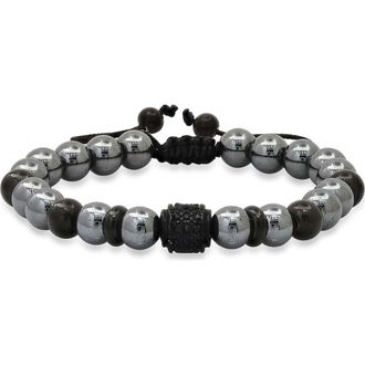 Steeltime Mens Agate Beaded Bracelet in Multi at Nordstrom Rack