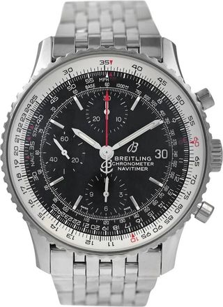 Breitling Pre-owned Breitling Navitimer Chronograph Automatic Chronometer Black Dial Mens Watch A13324
