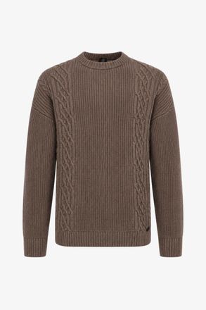 Genti Cable Roundneck | Bruin