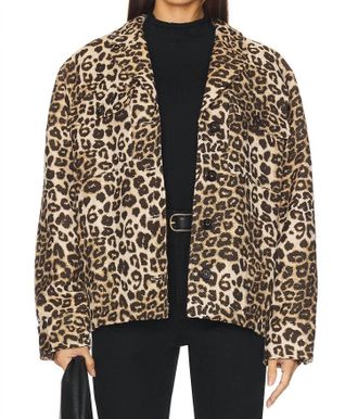 Anine Bing Flynn Jacket In Leopard