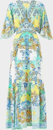 Camilla Dial Up The Tiles Silk Maxi Dress