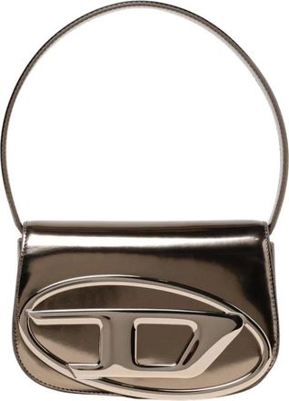 Diesel Handbags, female, Brown, ONE SIZE, Metallic Clutch Bag