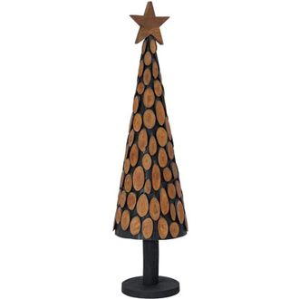 vidaXL &Aacute;rbol De Navidad Marr&oacute;n 120 Cm Madera De Teca Maciza Vidaxl