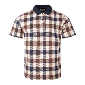 Aquascutum Iconische Check Polo Shirt Marineblauw - Heren - Polos - Veelkleurig - XL - Katoen - Tops
