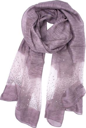 Saachi Crystal Embellished Silk & Wool Scarf in Thistle at Nordstrom Rack
