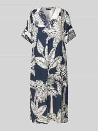 Smith & Soul Midikleid mit V-Ausschnitt Modell KIMONO in Marine, Größe S