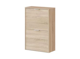 Usinestreet Mueble para zapatos con 2 abatibles - Marr&oacute;n