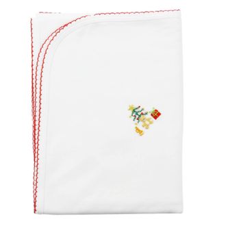 Baby Threads tis The Season Baby Blanket In White