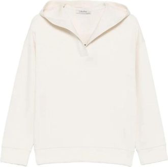 Max Mara Smmbuona Hooded Sweatshirt - Dames - Hoodies - Wit - XS - Katoen - Hoodies & sweatvesten