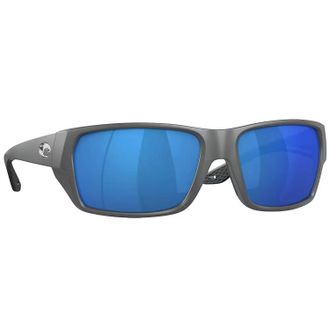 Costa Unisex Tailfin Polarized Sunglasses In Matte Gray Blue Mirror