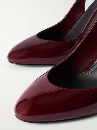 Alaia Alaïa Escarpins compensés Criss Cross en cuir verni