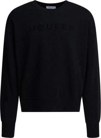 Alexander McQueen Hoodies & sweatvesten, Heren, Zwart, S, Katoen, Logo Sweatshirt