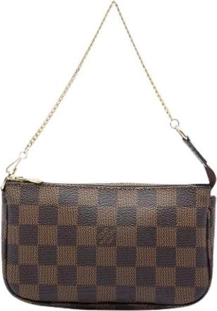 Louis Vuitton Pre-owned Mini Pochette Accessoires - Dames - Vintage Clutch - Bruin - ONE Size - Vintage