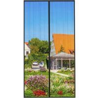 OEM Mosquitera Magn&eacute;tica Negra Para Puerta, 120x220cm, Con Tira Adhesiva, Cierre Autom&aacute;tico, Malla Ultrafina, F&aacute;cil Instalaci&oacute;n Sin Herramientas, Ideal Pa