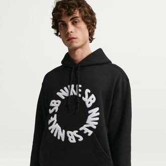 Nike Mens Nike SB Fleece Pullover Skate Hoodie in Black | IF0655-010