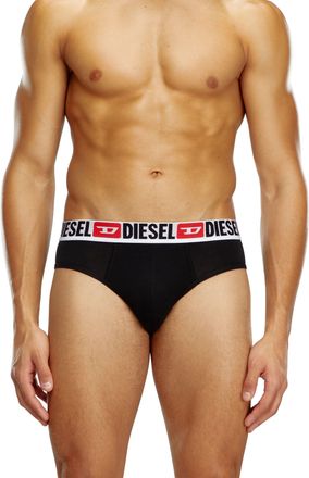 Diesel Three-pack of solid-colour briefs - Briefs - Man - Black