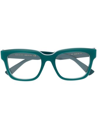 Gucci Bril met vierkant montuur - Groen