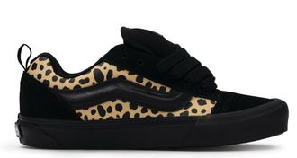 Vans Sneaker VANS Knu Skool, Damen, Gr. 36,5, dalmatian, schwarz, Leder, Textil, Schuhe Sneaker