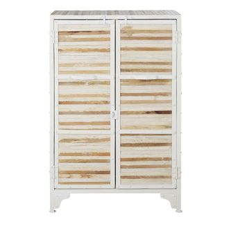 Maisons du monde Cajonera de metal blanco An. 75cm