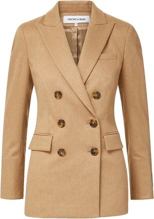 Veronica Beard Giacca Allette in pelo di cammello con dickey - - Coats - Donna - Marrone - M
