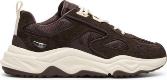 Steve Madden Mens Leather Serpent H 205 Sneakers - Brown - Size UK 12