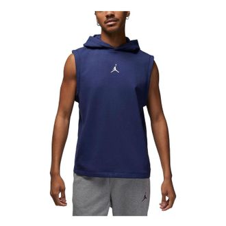 Nike Jordan Air Jordan Dri-FIT Sport Mens Fleece Sleeveless Hoodie Blue DZ0572-410