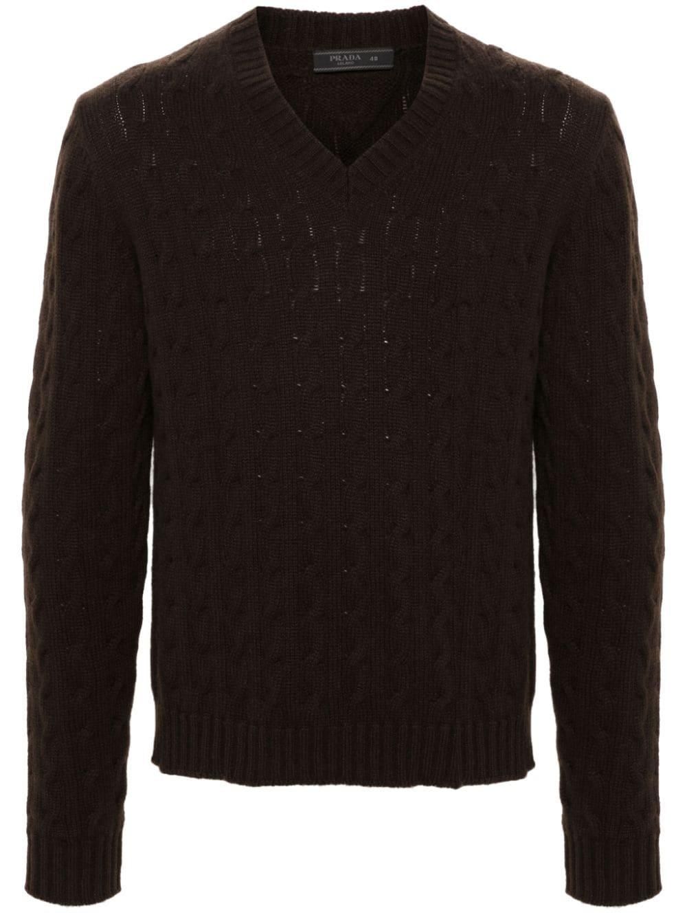 v*v様 【PRADA】V-neck knit sweater W) 프라다 울 브이넥 스웨터 네이비 | Prada | KREAM