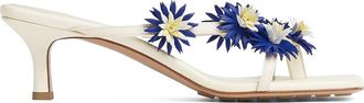 Bottega Veneta Riva Kitten Heel Sandal in Sea Salt/sherbert/blue Royale at Nordstrom, Size 38.5
