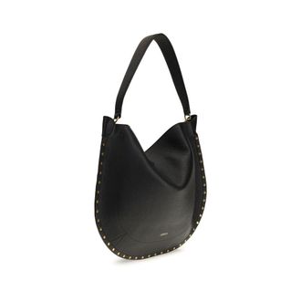 Isabel Marant Womens Black Calf Leather Bos Taurus Shoulder Bag