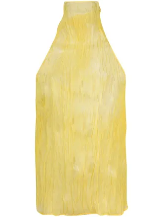 Ellery halterneck sleeveless blouse - women - Polyester - One Size - Yellow